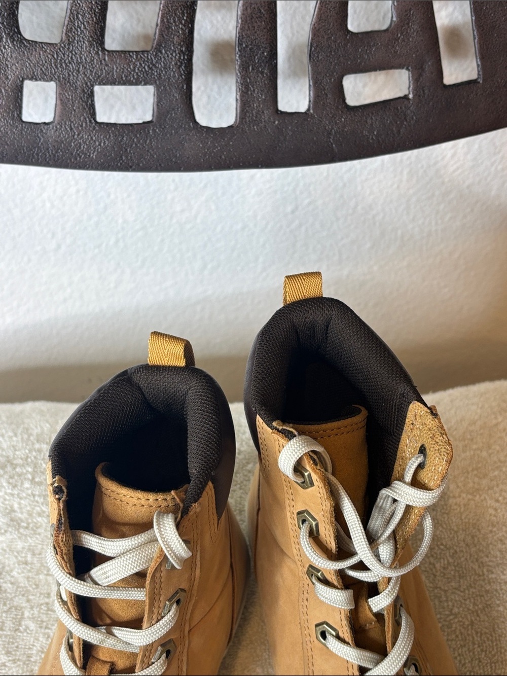🤎 Timberland Skyla Bay 6-Inch Boots Women’s 7 Wheat Nubuck Lace Up A2C3S 🤎 - Picture 10 of 13